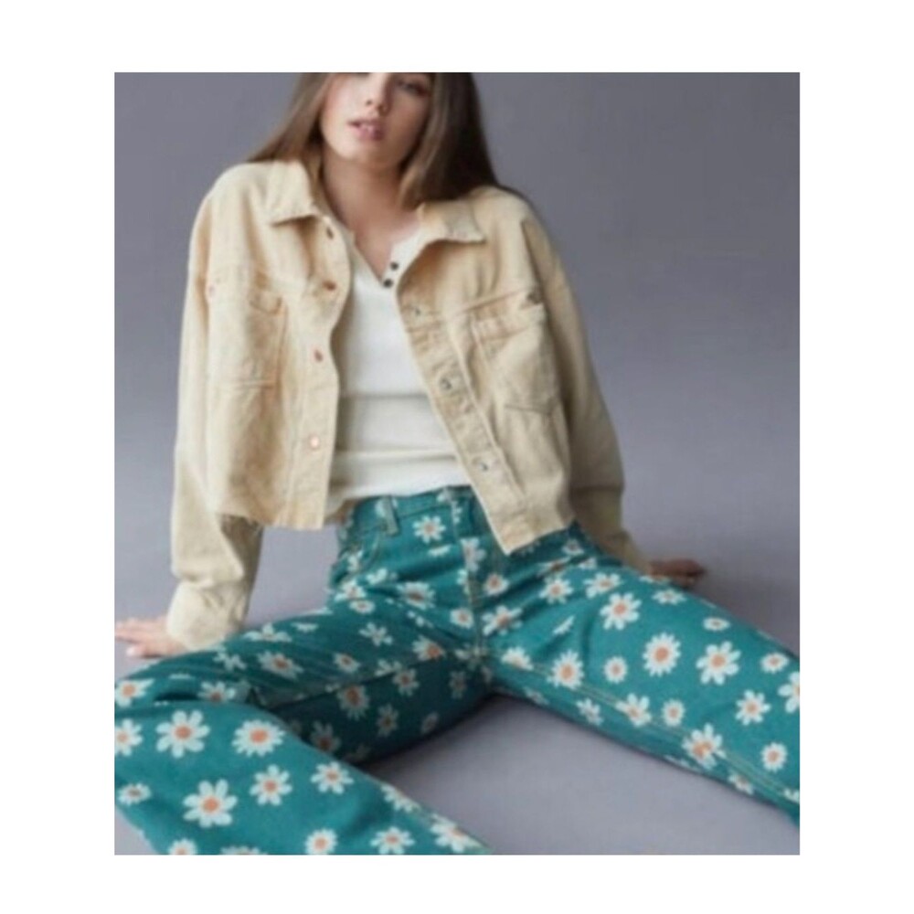 BDG 90's Bootcut Daisy Printed Jeans 27 NWOT